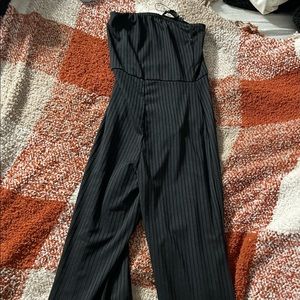 strapless jumpsuit black size small
